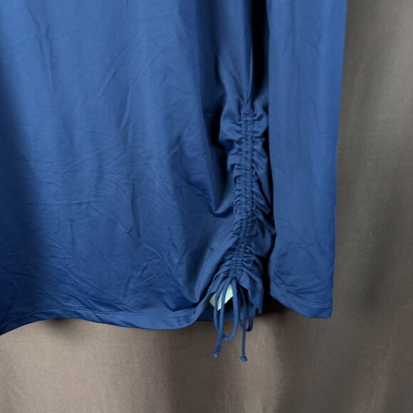 Lands' End Women's 1X-3X Deep Sea Navy Adjustable Tunic Swim‎ Long Sleeve Rash - Picture 2 of 7